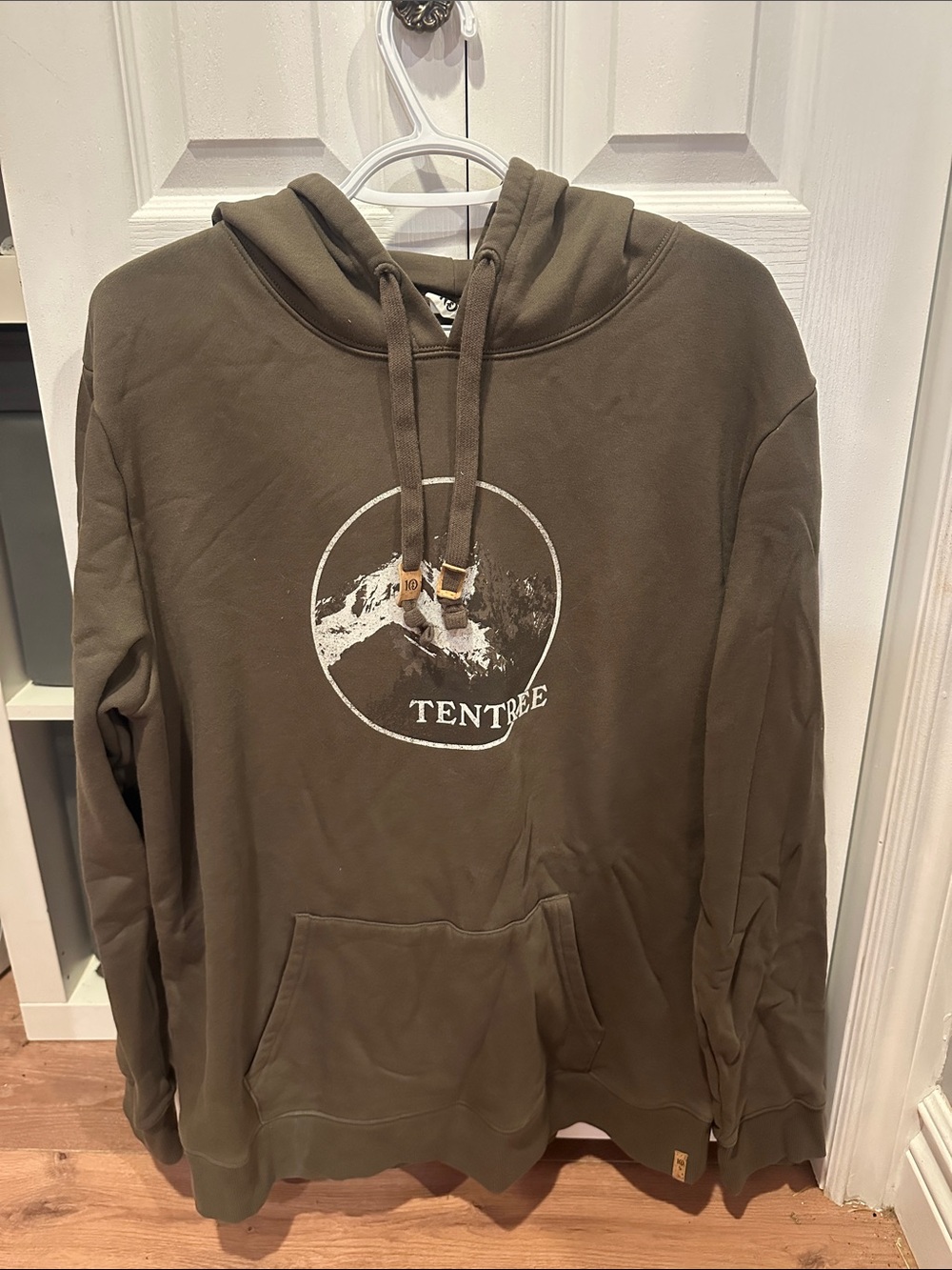 tentree Olive Green Mountain Logo Hoodie
